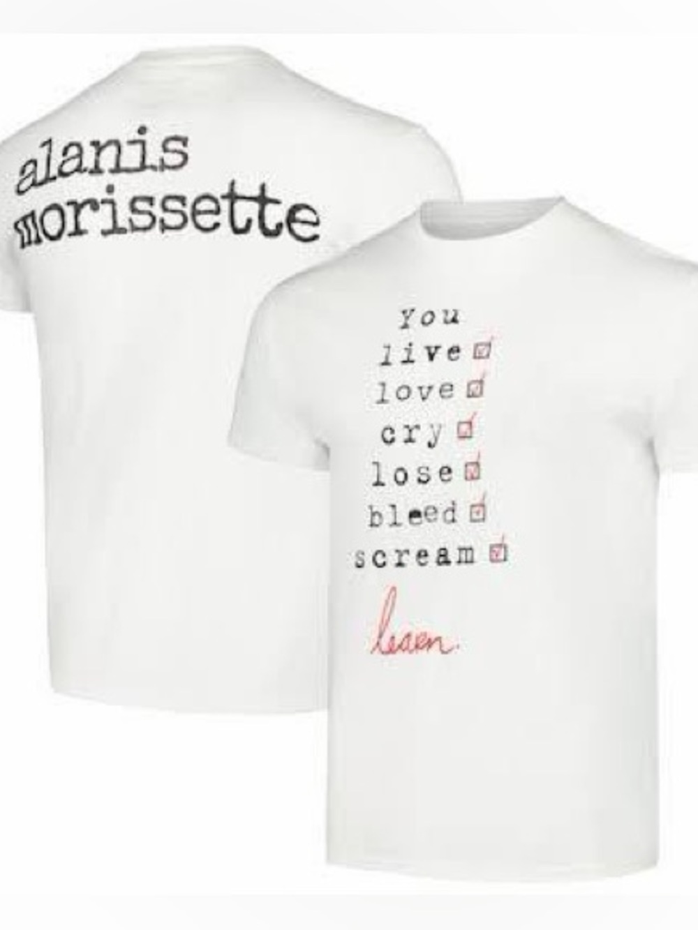 Alanis Morissette "You Learn" Graphic T-Shirt Size 2XL New Manhead 90s